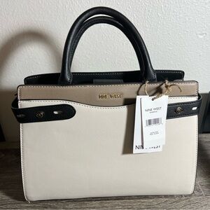 Nine West Black and Cream Women's Bag